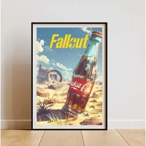 Fallout 4 Poster On The Theme Of The Famous Video Game And Its Iconic Drink 1 Home Decor Paper Poster Print Only