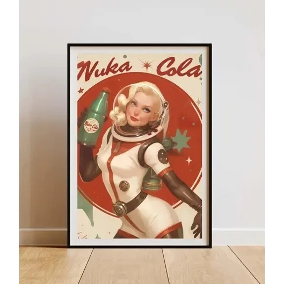 Fallout 4 Poster On The Theme Of The Famous Video Game And Its Iconic Drink 4 Home Decor Office Wall Art