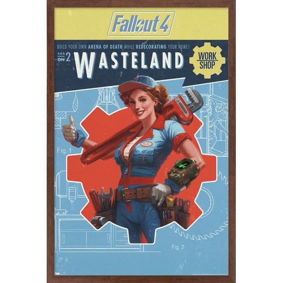 Fallout 4: Wasteland - Workshop Wall Poster, 14.725" x 22.375" Framed
