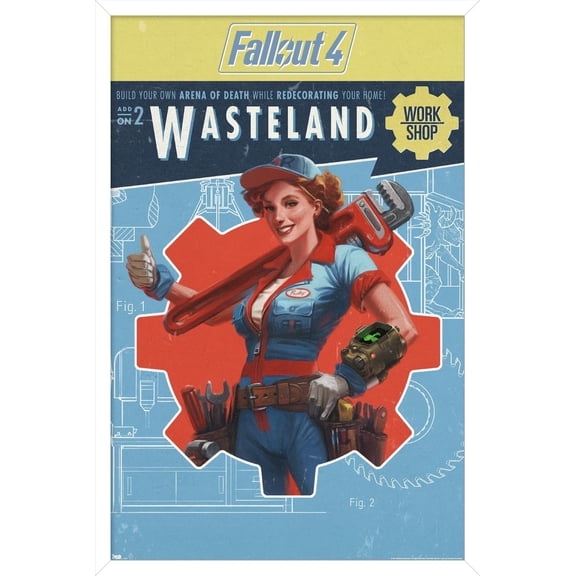 Fallout 4: Wasteland - Workshop Wall Poster, 14.725" x 22.375" Framed