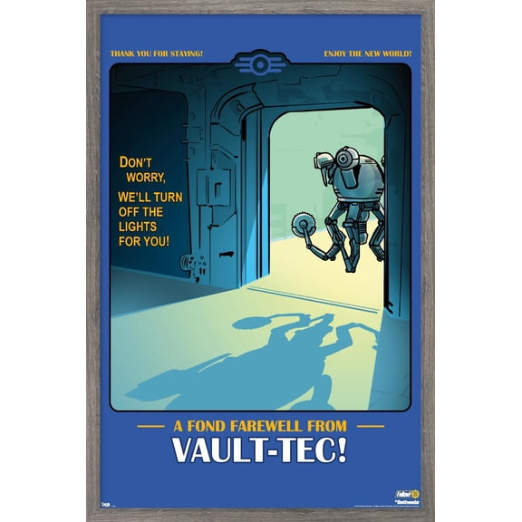 Fallout: 76 - Fond Farewell Wall Poster, 22.375" x 34" Framed