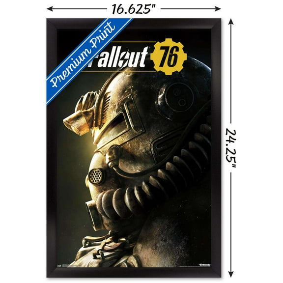 Fallout: 76 - Helmet Close-Up Wall Poster, 14.725" x 22.375" Framed