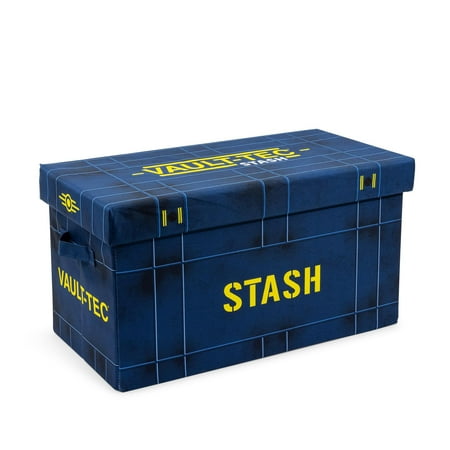 Toynk Fallout 76 Vault-Tec Storage Bin with Split Compartments, Fabric Storage Container, 24” x 12”