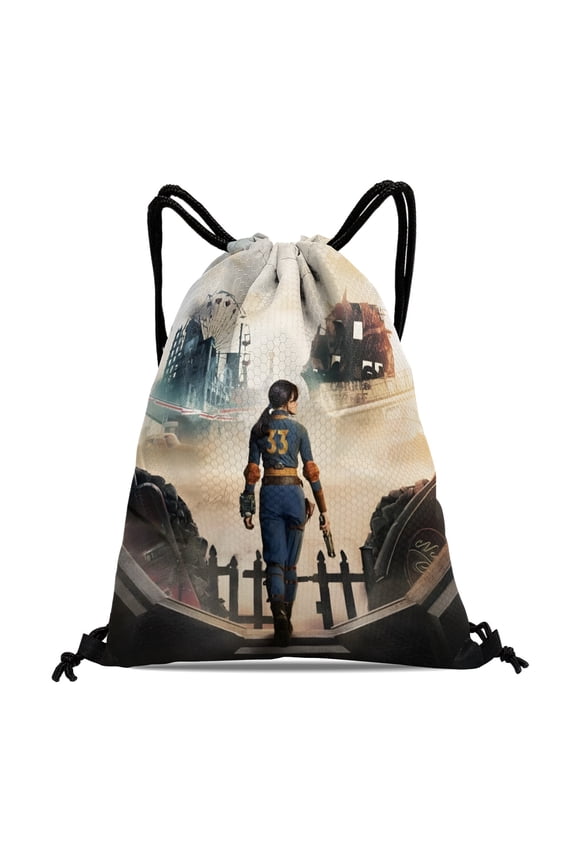 Fallout Convenient Gym Bag:Waterproof, ideal for hiking, swimming, travel, beach, and shopping, sized at 15.7*17.7 inches (40cm45cm.
