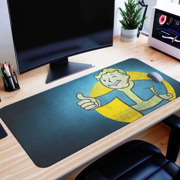 Fallout Desk Mat Gaming Mouse Pad, Pip-Boy Fallout Desk Pad, Vault-Tec Pc Keyboard Mat Gift, Fallout Playmat, Wasteland Mousemat Merch