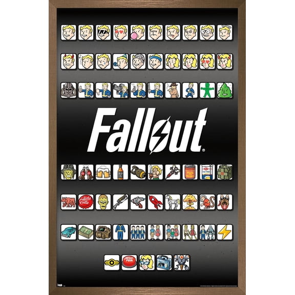 Fallout - Emojis Wall Poster, 22.375" x 34" Framed