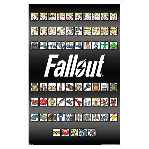 Fallout - Emojis Wall Poster, 22.375" x 34" Framed