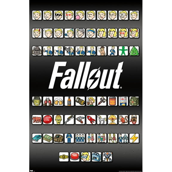Fallout - Emojis Wall Poster, 22.375" x 34"