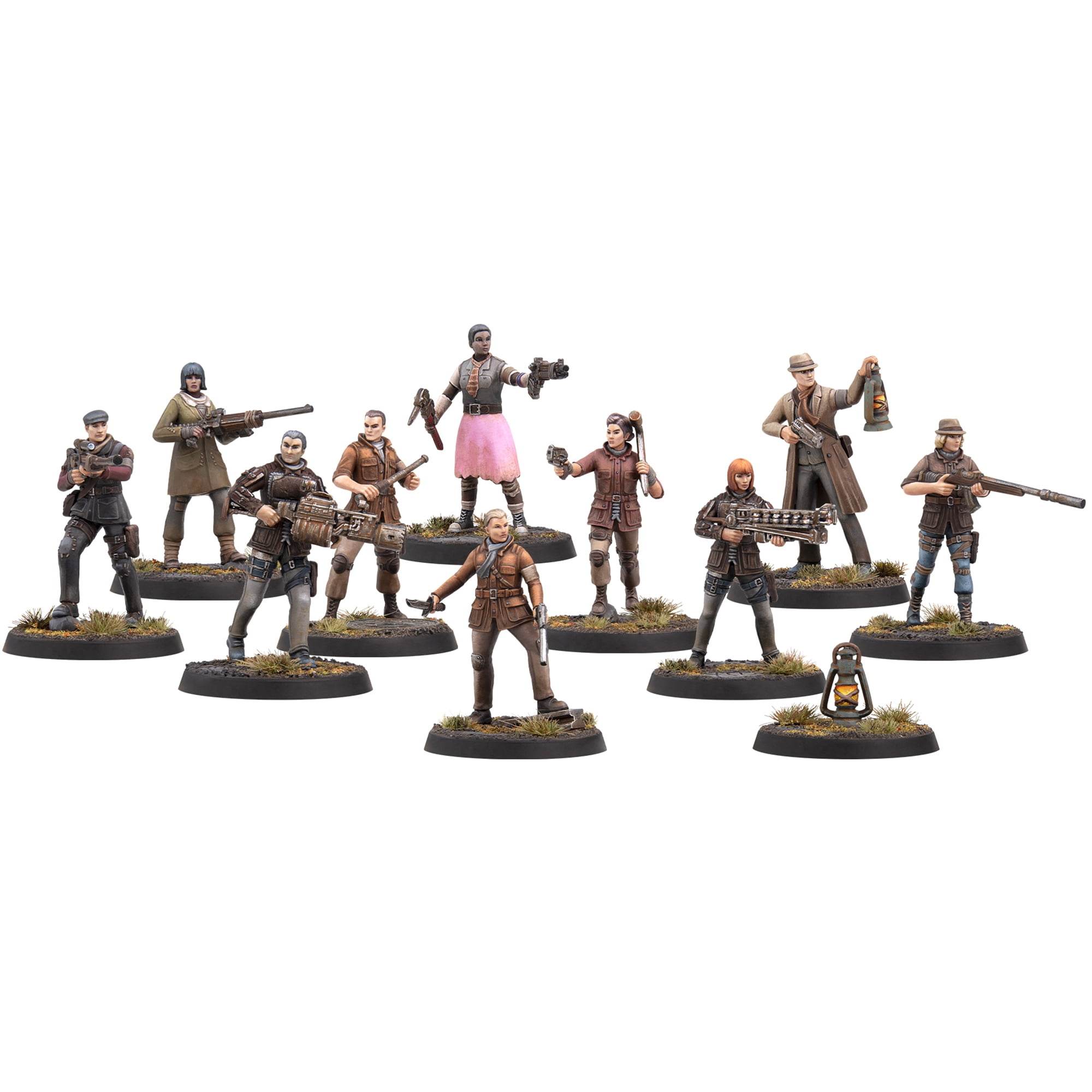 Fallout: Miniatures - Railroad: Core Box - 10 Figure & Bases Set, Multi-Part Plastic, Unpainted & Unassembled, Licensed Tabletop Skirmish Wargame