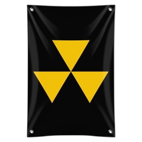 Fallout Shelter Civil Defense Symbol Radioactive Radiation Safe Zone Home Business Office Sign