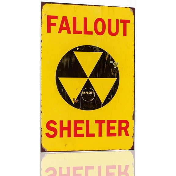 Fallout Shelter Tin Sign Fallout Merchandise Decor Fallout Metal Poster Garage Decor Man Cave Sign 8x12 Inch