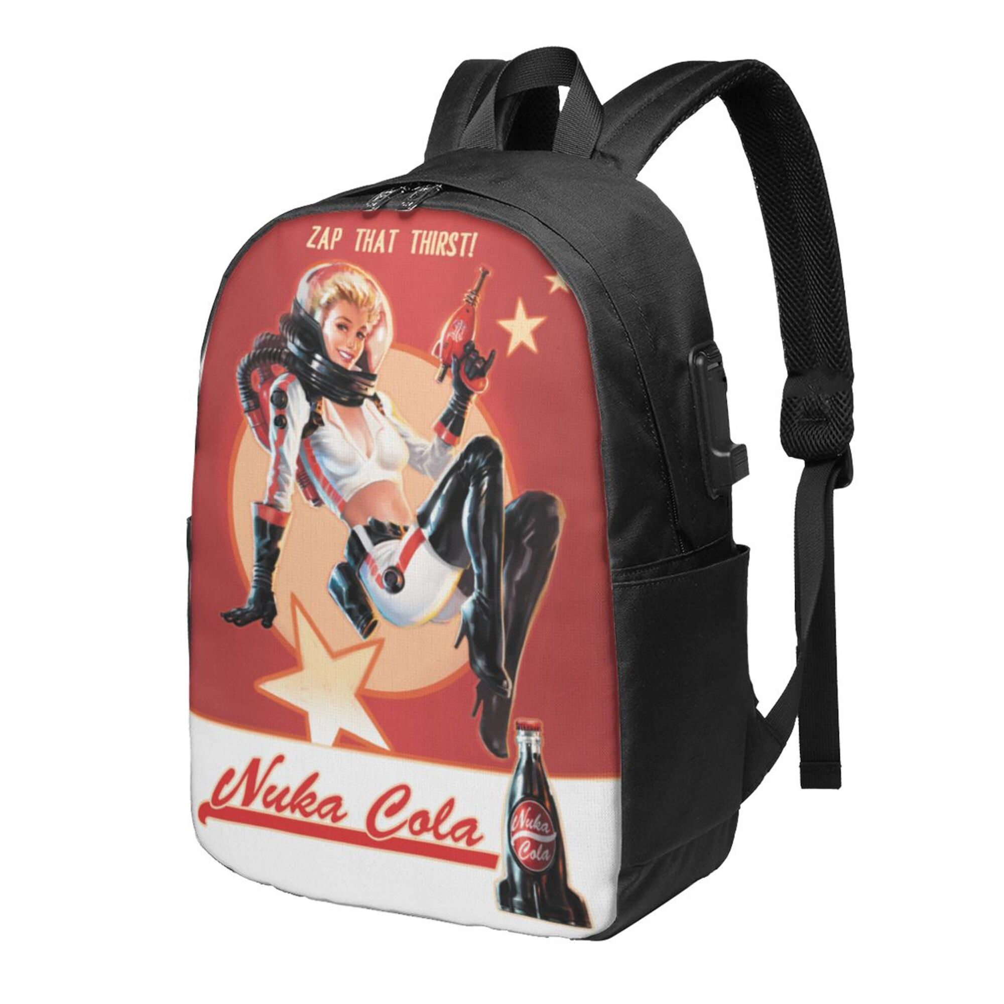 Fallout Mcw Backpack Fallout Travel Laptop Backpack 17 Inch Backpack with USB Charger Port ...