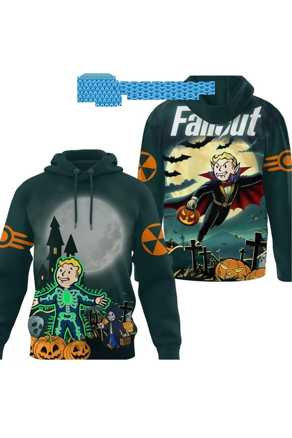 Fallout Vault Boy Turn To Vampire Halloween Hoodie T-Shirt