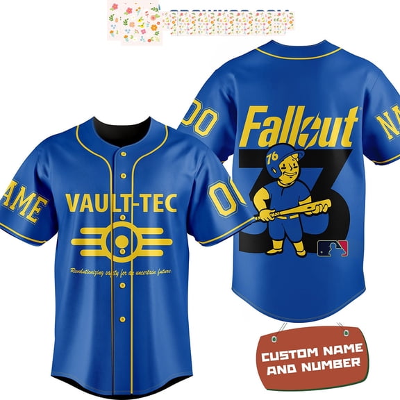 Fallout Vault-Tec Revolutionizing Safety For An Uncertain Future Personalized Baseball Jer