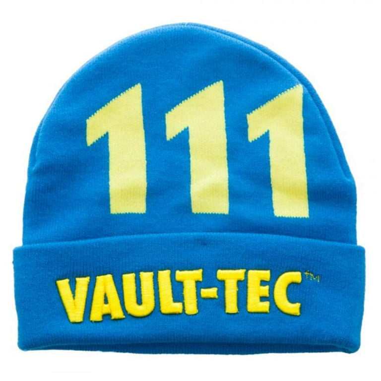 Fallout Vault-Tec Vault 111 Cuffed Knit Hat Standard Light Blue