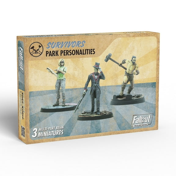 Fallout: Wasteland Warfare - Survivors Park Personalities 3 Unpainted Miniature Figures, RPG