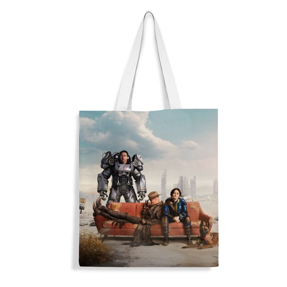 Fallout canvas Tote Bag handbag: A chic tote for women, great for shopping and groceries, with an inner zipper and reusable material, measuring 13.8 x 15.8 inches (35x40cm).
