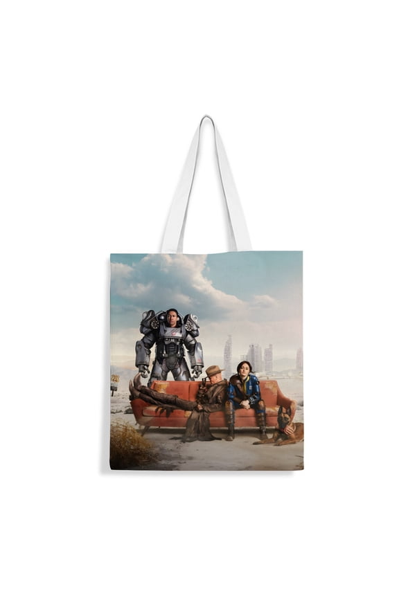 Fallout canvas Tote Bag handbag: A chic tote for women, great for shopping and groceries, with an inner zipper and reusable material, measuring 13.8 x 15.8 inches (35x40cm).