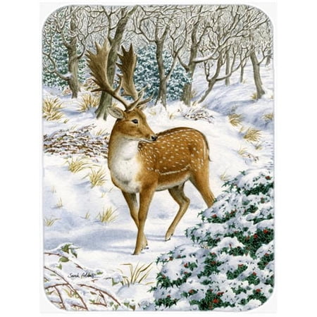 Fallow Buck Deer Glass Cutting Board, Large