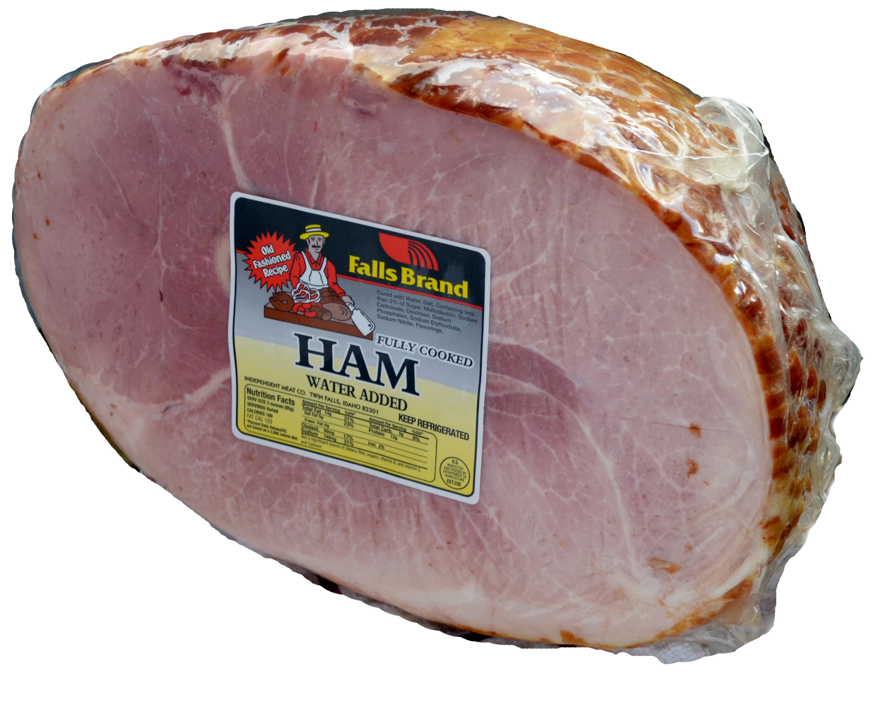 Falls Brand™ Fully Cooked BoneIn Half Ham, 1 Per Package