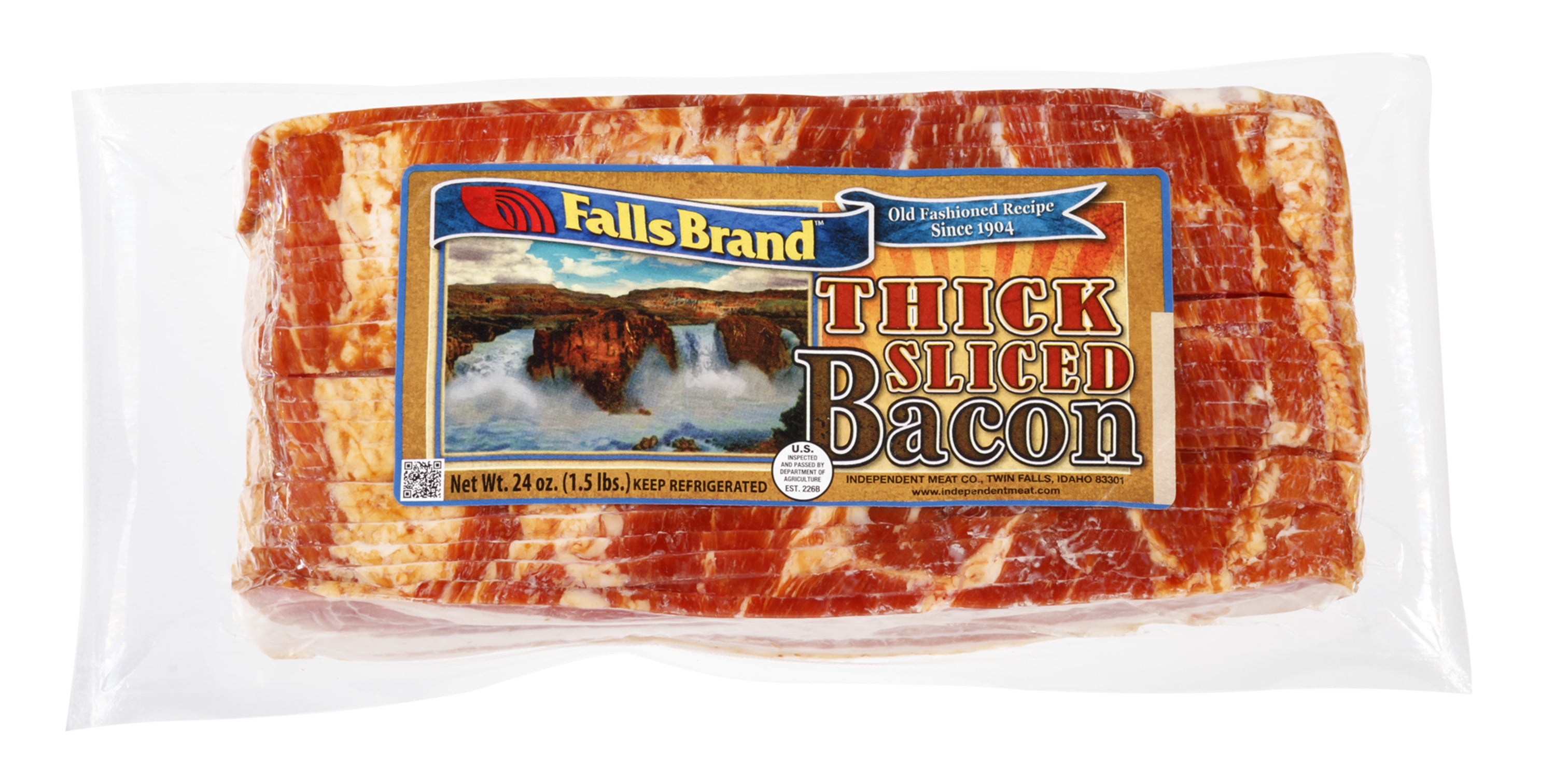 Falls Brand™ Hardwood Smoked Thick Sliced Bacon, Stack Pack, 24 oz, 14