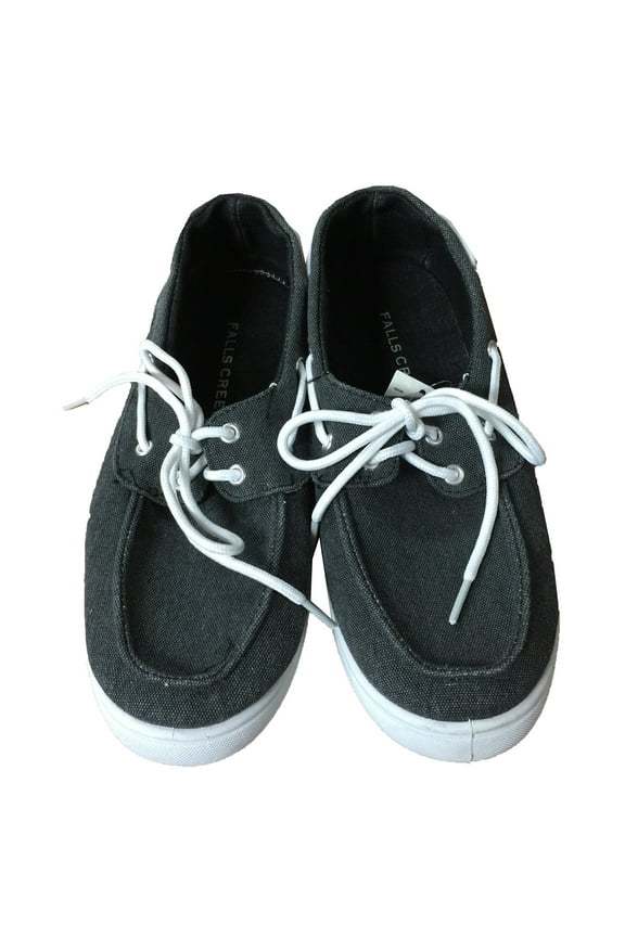 Men's Rower Canvas Sneaker (Black, 8M)