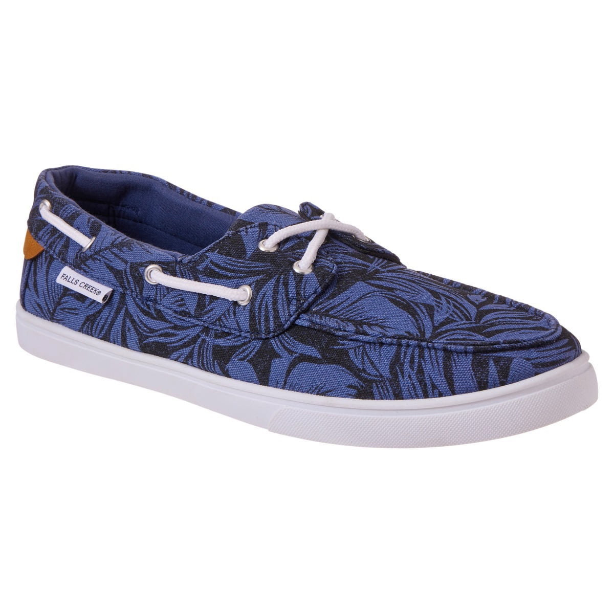 Falls Creek Men's Rower Canvas Sneaker (Blue Black, 8M)