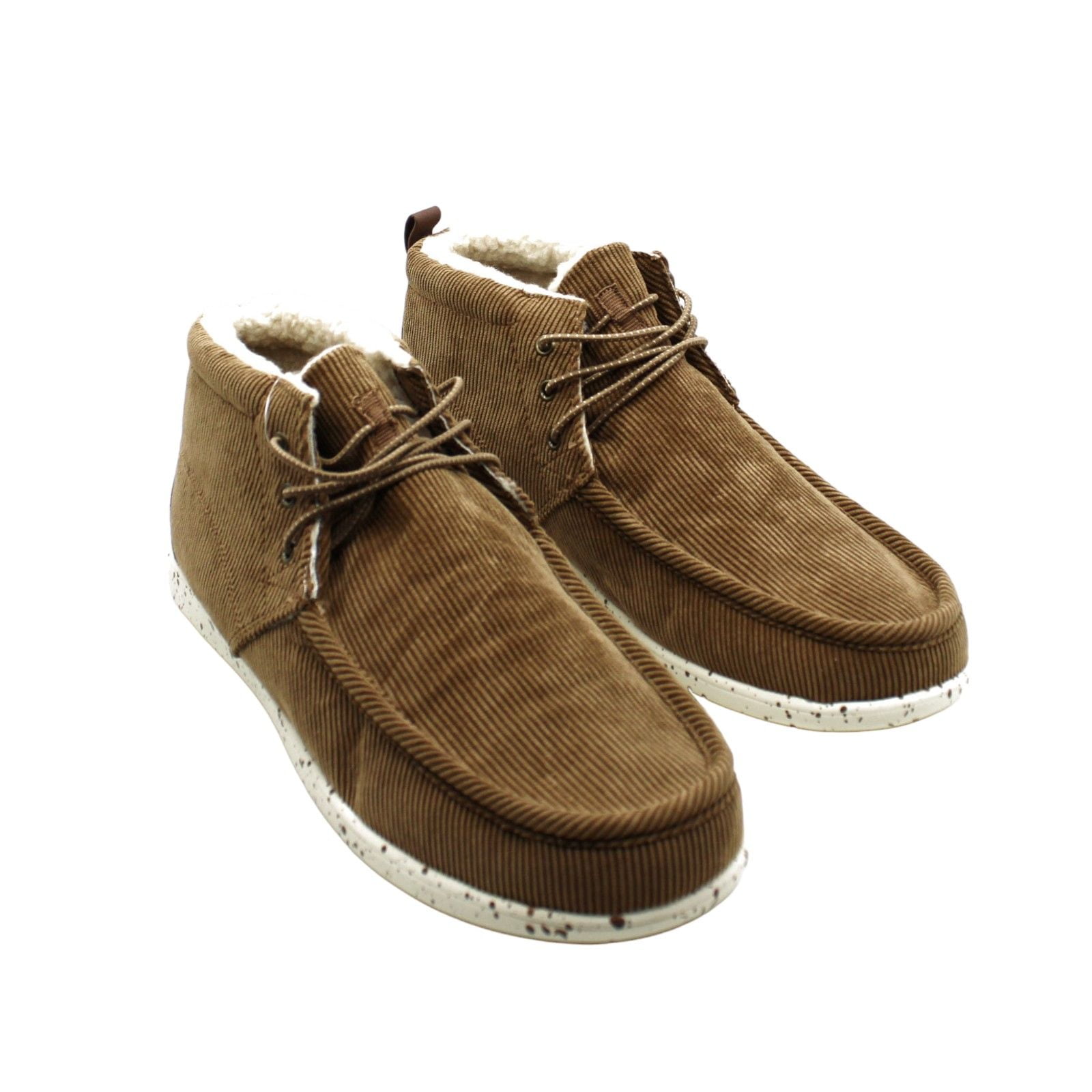 Falls Creek Mens Tan Cord Chukka Faux Fur Boot - Walmart.com