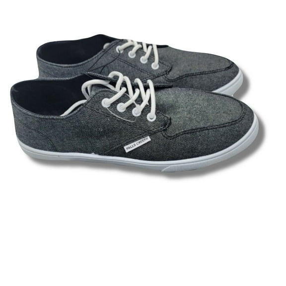 Falls Creek Mens Dune Canvas Sneaker Heather Black 10M
