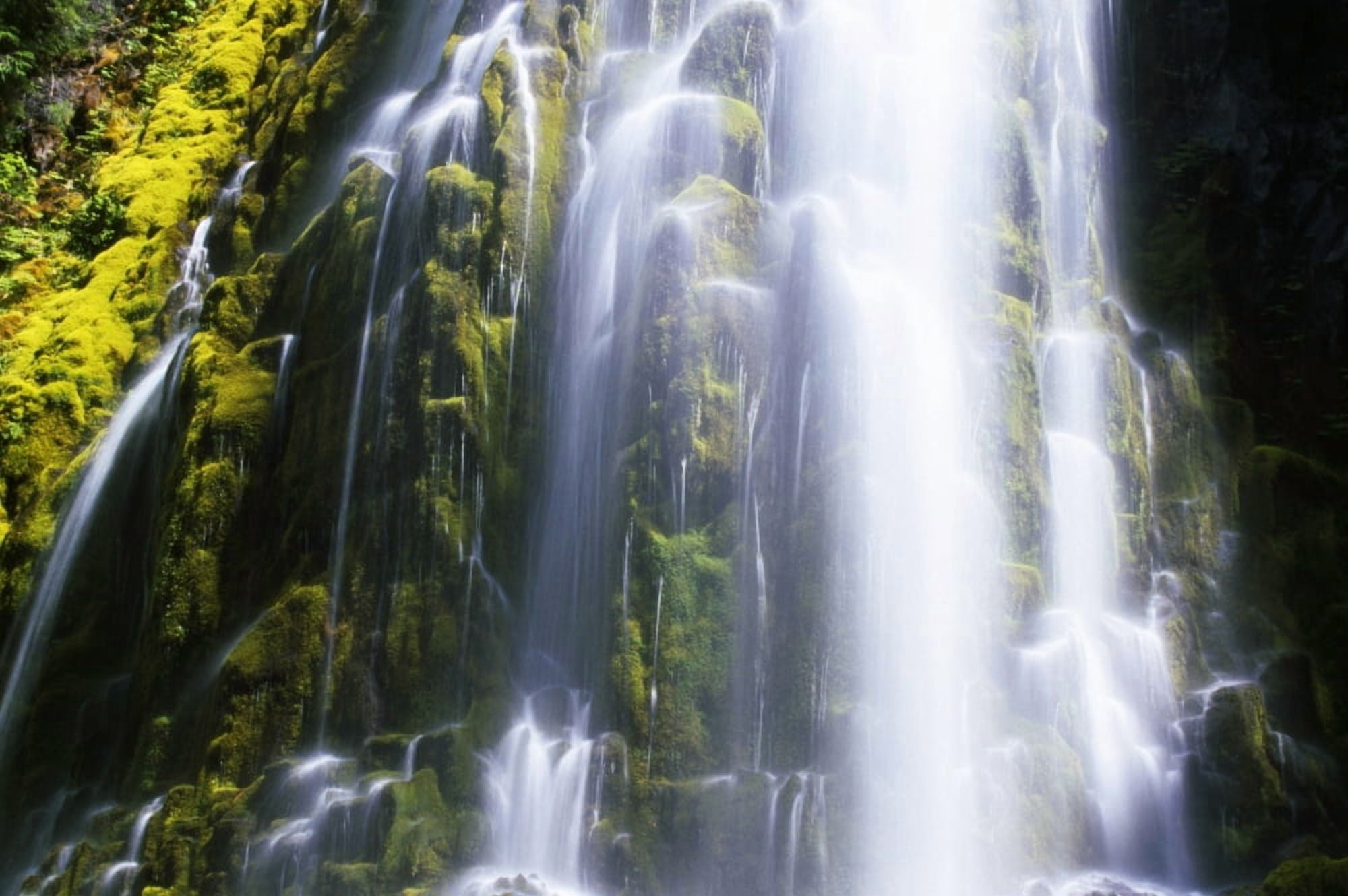Falls With Blur Motion Canvas Art - Natural Selection Craig Tuttle Design Pics (18 x 12)