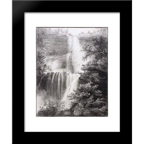 Falls at Catskill 20x24 Framed Art Print by Thomas Cole