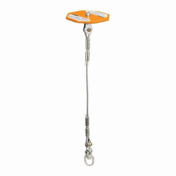 Drop Thru Anchor, 6 ft Length, 310 lb Weigth Capacity, Steel Anchor, Swivel D-Ring 74946