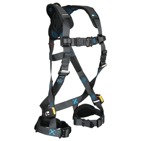 Falltech Harness,Polyester,Cap. 425 lb,XL 8124BQCXL