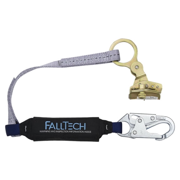 Falltech Hinged Trailing Rope Adjuster With 3' Lanyard