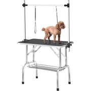 Falnatco 36 Inch Professional Dog Grooming Table Adjustable Heavy Duty Portable Pet Grooming Table with Arm Noose Mesh Storage Tray for Dogs and Cats