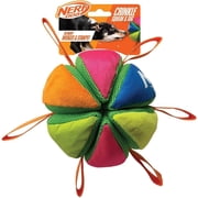 Falnatco Wedge Ball Dog Toy for Tug of War and Fetch Interactive Dog Toy with Gripping Straps Durable Mesh Construction for Medium and Large Dogs Solo and Interactive Play Training Exercise Toy