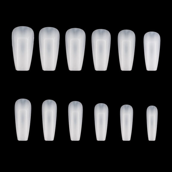 False Artificial Tip Long Full Cover Tip Finger Sculpted-Home Manicure Tool Fake Nails Tip Transparent Natural 504x