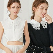 False Collar Detachable Blouse Fake Collar Half Shirts Collar Classic Designed Top Elegant for Women Girls