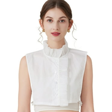 False Collar Half Shirts Blouse Dickey Collar Detachable Faux Fake Collar for Women & Girls