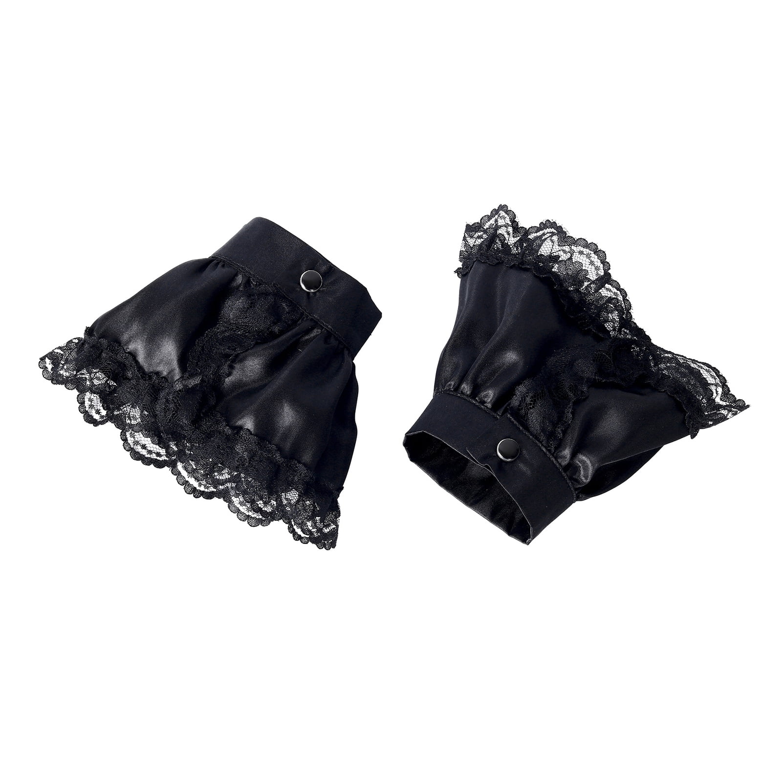 False Cuffs and Tiered Ruffled Lace Colonial Jabot Collar Set Victorian ...