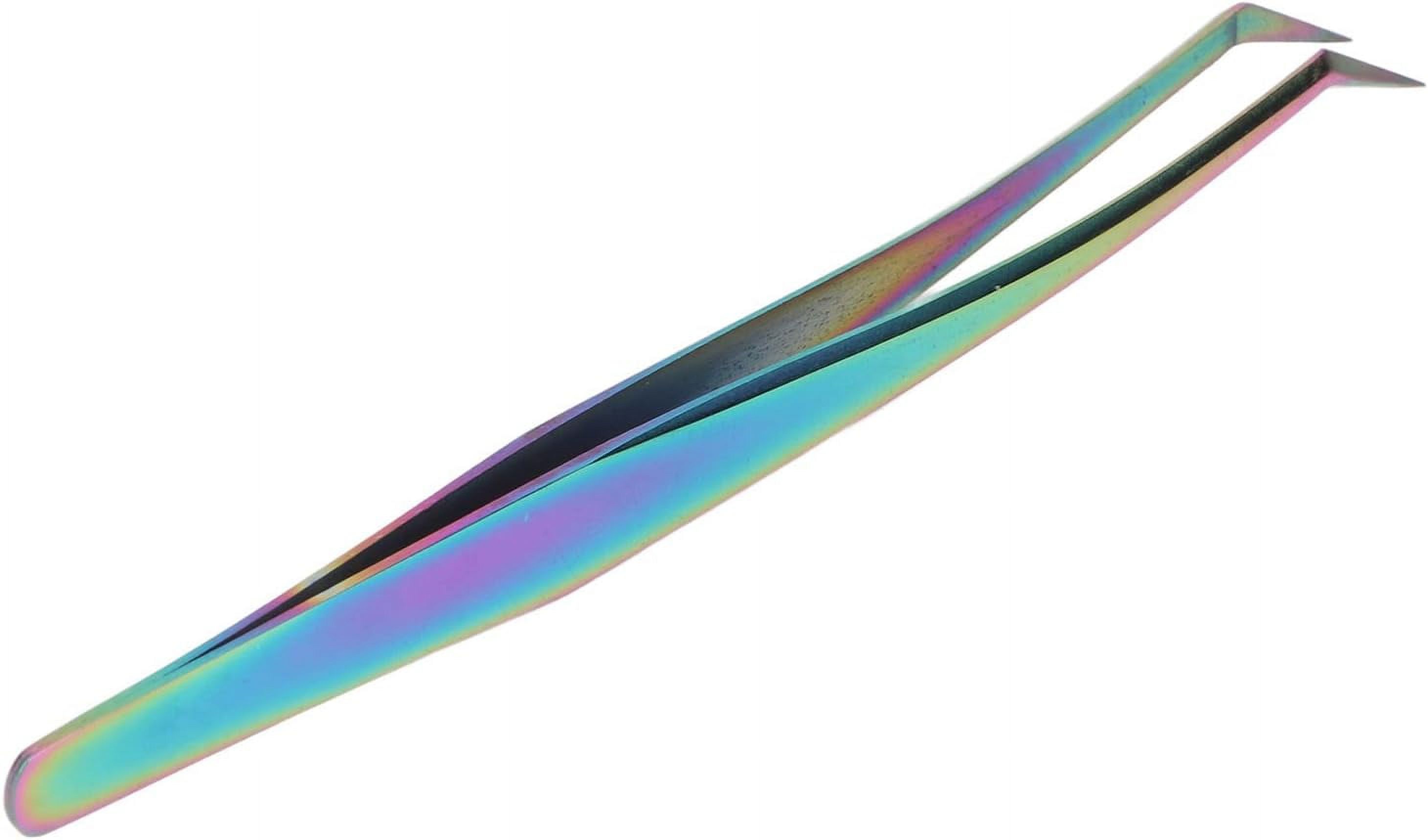 False Eyelash Extension Tweezer, Curved Straighted Tip Hardness Stainless Steel Professional