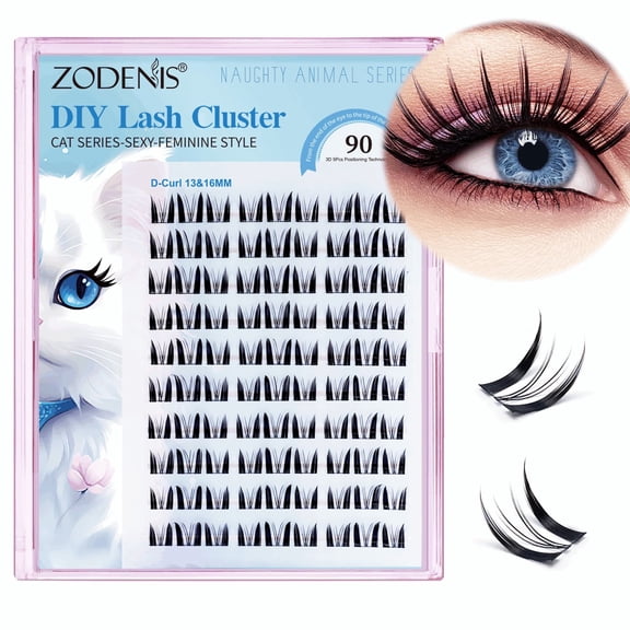 False Eyelashes, 12-16mm, Easy to Apply, Reusable Lash Clusters(CAT SERIES)