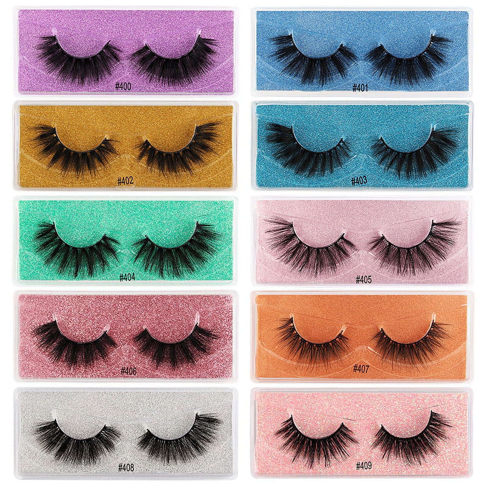 False Eyelashes 15mm Wispy Lashes Natural Look 3D Faux Mink Lashes Pack