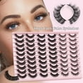 thumbnail image 1 of False Eyelashes 30 Pairs Pack - Thick, Curly & Realistic Look Premium Synthetic Lashes, Reusable for Daily & Special Occasions, 1 of 17