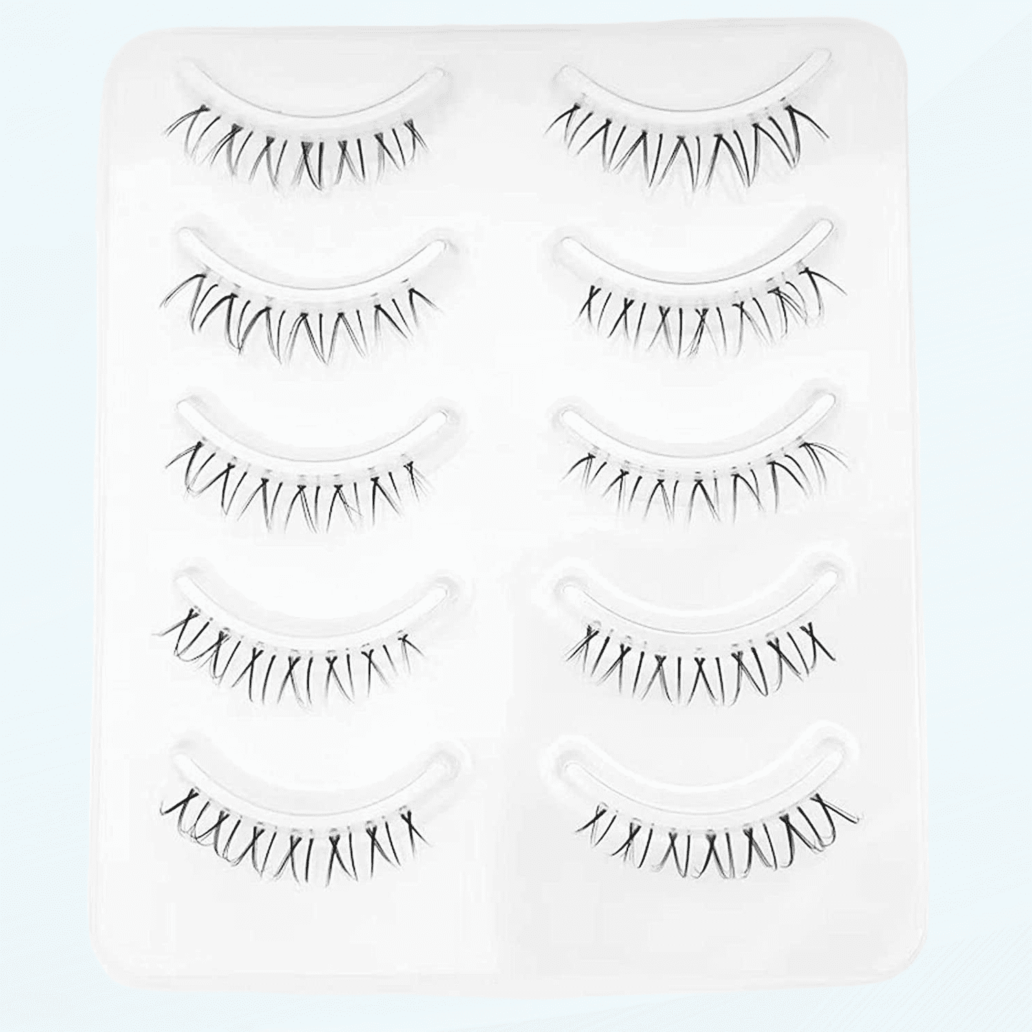 False Eyelashes Bottom Lashes Natural Look Wispy Lower Lashes Pack Under Lashes Clear Band Faux MInk Lashes 5 Pairs 6mm (Bottom Lashes Sexy)