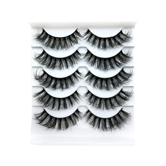 False Eyelashes - 10 Pairs, 8D Dramatic, Wispy, Reusable, for Party/Wedding/Selfie