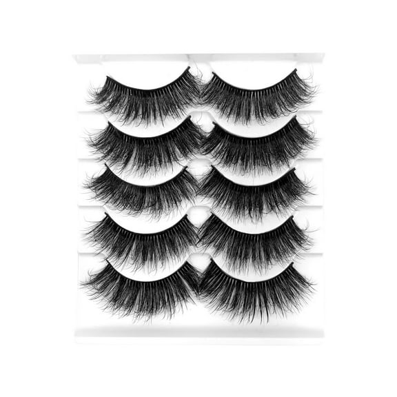 False Eyelashes - 10 Pairs, 8D Dramatic, Wispy, Reusable, for Party/Wedding/Selfie