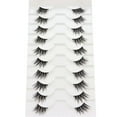 thumbnail image 1 of False Eyelashes Lashes Natural Look Thick Short 3D Faux Mink Lashes Strip 10mm Reusable Soft Wispy Lashes Pack Vegan Natural Lashes 10 Pairs(Natural Short lashes), 1 of 13