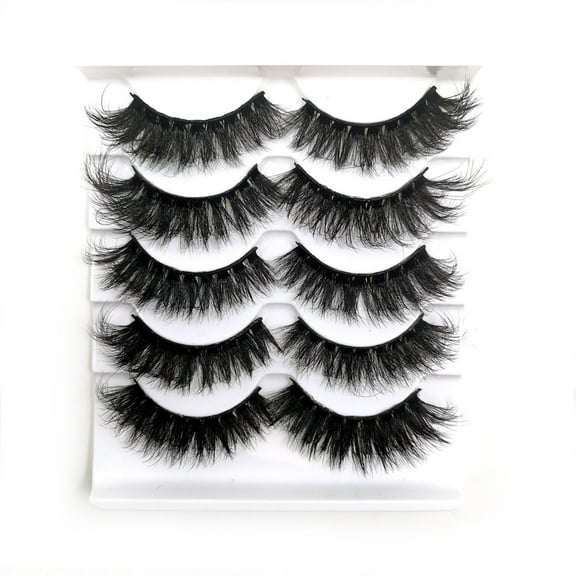 False Eyelashes Lashes Pack 10 Pairs 8D Dramatic Eyelashes Wispy Cat Eye Style Volume Eye Lashes Multipack