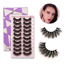 False Eyelashes Natural Look 10 Pairs Reusable Adhesive Eyelashes,A31